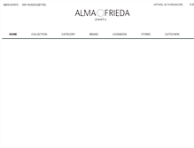 Tablet Screenshot of alma-frieda.com